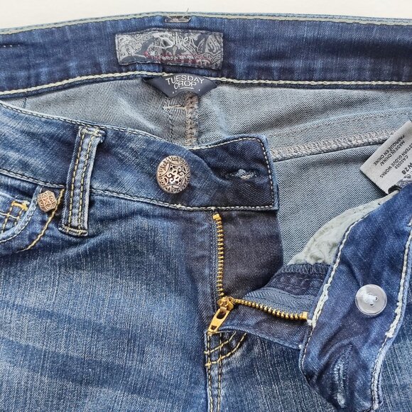 Silver Jeans Tuesday Crop denim blue women's size W28 - Picture 9 of 16
